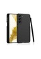 Kilifone - Samsung Uyumlu Galaxy S22 Plus - Kılıf Kadifemsi Koruyucu Sert Kalemli Kıpta Kapak - Siyah