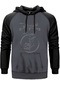 Pentagram Yazı Bir Logo Gri Renk Reglan Kol Sweatshirt