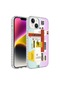 Kilifone - İphone Uyumlu İphone 14 Plus - Kılıf Kenarlı Renkli Desenli Elegans Silikon Kapak - No2