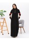 Kol Detaylı Sweat Elbise - 71020 - Siyah-siyah