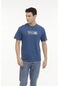 Jack & Jones Jcoaop Prınt Tee Ss Crew Mavi Erkek Kısa Kol T-shirt 000000000101961627