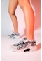 Luvishoes Duja Gri Siyah Multi Fileli Kadın Kalın Taban Spor Sneakers