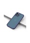 Noktaks - iPhone Uyumlu 12 Pro - Kılıf Kalınlaştırılmış Kenar Tasarımlı Sert Roll Kapak - Mavi