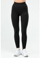 Siyah Slim Fit Yüksek Bel Seamless Kadın Tayt Ssd0020 Siyah