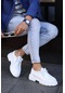 Shoetyle - Beyaz Deri Bağcıklı Erkek Günlük Ayakkabı 101-9009-966-beyaz