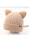 Ikkb Kedi Kulak Şapka Çocuk Sonbahar Ve Kış Batı Tarzı Sıcak Kahve Rengi