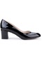 Ayakland Stella Rugan Büyük Numara 6 Cm Topuklu Kadın Ayakkabı 301 Siyah