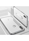 Mutcase - Xiaomi Uyumlu Mi A2 Lite - Kılıf Dört Köşesi Renkli Arkası Şefaf Lazer Silikon Kapak - Gri