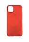 Kilifone - İphone Uyumlu İphone 11 Pro Max - Kılıf Mat Renkli Esnek Premier Silikon Kapak - Kırmızı
