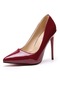 Ikkb İlkbahar Ve Yaz Büyük Numara Kadın Topuklu Ayakkabı Kırmızı