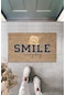 Bej Kapı Önü Paspası Smile Everyday Ayıcık Desen  K-3360