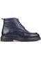 Shoetyle - Lacivert Deri Fermuarlı Erkek Bot 250-604-873-lacivert