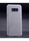 Noktaks - Samsung Galaxy Uyumlu Galaxy S8 - Kılıf Simli Koruyucu Shining Silikon - Gümüş