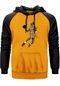 Michael Jordn Black Sarı Renk Reglan Kol Sweatshirt