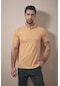 Fullamoda Basic Polo Yaka Slim Fit Tişört- Hardal 24YERK500201167-Hardal