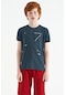 Tommy Life Orman Yeşili Minimal Yazı Baskılı Standart Kalıp O Yaka Erkek Çocuk T-shirt - 11132 Yeşil