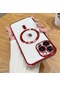 Magsafe Kılıf İçin Lüks Kaplama İphone Uyumlu 15 14 11 13 12 Pro Max Kablosuz Şarj Red For İphone Uyumlu 11 Red