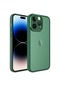 More Tr iPhone Uyumlu 14 Pro Max Kılıf Kamera Korumalı Transparan Zore Post Kapak Koyu Yeşil