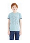 Tommy Life Açık Mavi Minimal Yazı Baskılı Standart Kalıp O Yaka Erkek Çocuk T-shirt - 11132 Açık Mavi