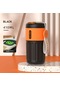 410/450Ml Paslanmaz Çelik Kahve Şişesi Kadın Basit Termos Bardak Erkek Taşınabilir Beraberindeki Soğuk Su Hediye Pot-410Ml Siyah