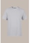 COMEOR Erkek Gri Slim Fit Pamuklu Kısa Kollu Bisiklet Yaka T-shirt Gri