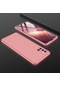Noktaks - Samsung Galaxy Uyumlu A51 - Kılıf 3 Parçalı Parmak İzi Yapmayan Sert Ays Kapak - Rose Gold