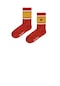 Lotus Tall Ginger Tarçın Logo Baskılı Unisex Çorap-tarçın