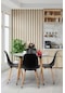 Atlas Mdf 95cm / Yuvarlak Mutfak Masası / Yuvarlak Yemek Masası / Yuvarlak Masa / Granit Desen Siyah Granit+ Siyah Sandalye