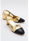 S3 Altın-siyah Kadın Topuklu Ayakkabı