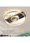 Yeni Çin Tarzı Fan Işığı Basit, Modern Çin Tarzı Fan Işığı Yuvarlak