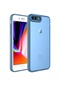 More Tr iPhone Uyumlu 7 Plus Kılıf Kamera Korumalı Transparan Zore Post Kapak Mavi