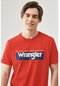 Wrangler Lightweight 3 Color Logo Erkek Kırmızı Bisiklet Yaka Tişört