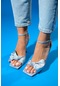 Luvishoes Pila Gümüş Kadın Topuklu Ayakkabı