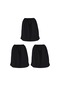 Şile Bezi Mini ve Dizüstü Kadın Jüpon Kısa Etek Astarı 3'lü Set Siyah-siyah-siyah Syh/sy/syh-siyah-siyah-siyah