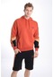 Maraton Sportswear Comfort Erkek Kapşonlu Uzun Kol Basic Kiremit Sweatshirt 21127-kiremit