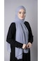 Gri Pratik Hazır Geçmeli Şal Şifon Kumaş Hijab Bone 3009 15