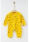 Ladybirds Yeni Doğan Unisex Bebek Kamp Desenli Uzun Kollu Tulum-535-sarı