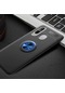 Kilifone - Samsung Uyumlu Galaxy A20s - Kılıf Yüzüklü Auto Focus Ravel Karbon Silikon Kapak - Siyah-mavi