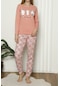 Lady Secret 12007 R13 Uzun Kollu Pamuklu Kadın Pijama Takımı Mercan