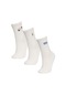 Defacto Kadın Gül Baskılı Nakış 3lü Pamuklu Uzun Çorap B6103axnswt1