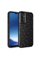 Mutcase - Samsung Uyumlu Galaxy A25 - Kılıf Simli Kamera Korumalı Koton Kapak - Siyah