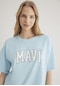 Mavi - Mavi Logo Baskılı Mavi Tişört 1600843-70806 Mavi