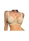 Ten Rengi Büyük Boy Kadın Fransız Tarzı Sütyen Toplanan Push Up İç Giyim Üst Kablosuz Ön Toka Ince Nefes Sütyen Dantel Lingerie Ten Rengi