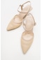 Luvishoes Chıc Bej Kadın Topuklu Ayakkabı