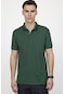 Erkek Slim Fit Dar Kesim Gizli Düğme Yeşil Polo Yaka Tişört-27511-Yesıl