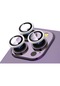 Forzacase İphone 14 Pro İle Uyumlu Kamera Camı Lens Koruyucu Halka Seti - Fc381 Gümüş