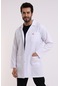 Doktor Öğretmen Erkek Önlük Ara Boy Ceket Yaka - 171 Beyaz-6530-171 Beyaz
