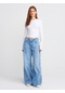 Dilvin 71788 Loose Fit Denim Pantolon-mavi Mavi
