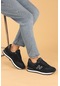 Konfores 1104 Hakiki Deri Anatomik Sneakers Ayakkabı Siyah