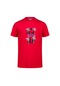 2as Alex Baskılı Erkek Sıfır Yaka T-shirt 047 Kırmızı